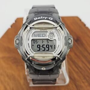 Casio Baby-G Digital Watch Sheer Gray Compact G-Shock Sporty Multifunction Gym